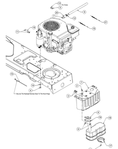 Command Engine Accessories Diagram and Parts List for LT1040 13AX10CG709-13AX10CG710-13BX10CG710 Cub Cadet Lawn Tractor